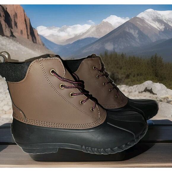New! Lands' End Men's Dakota Waterproof Boots Insulated Warm Duck Boots SZ 13 3E - Picture 1 of 12